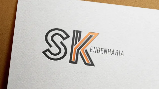 Logomarca SK Engenharia aplicada sobre papel